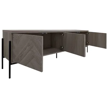 Charlene Tv-bänk 175 cm - Vit fiskbensek / vit ek - Möbler - TV- & Mediamöbler - TV bänk & mediabänk