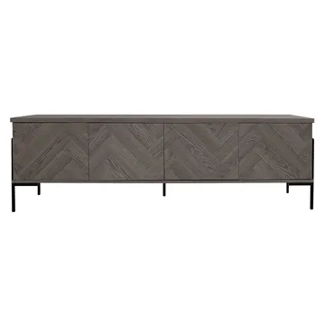Charlene Tv-bänk 175 cm - Vit fiskbensek / vit ek - Möbler - TV- & Mediamöbler - TV bänk & mediabänk