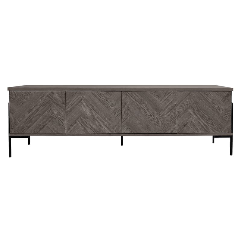 Charlene Tv-bänk 175 cm - Vit fiskbensek / vit ek - Möbler - TV- & Mediamöbler - TV bänk & mediabänk