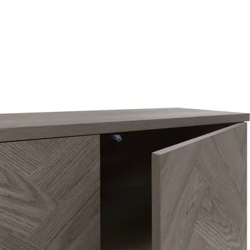 Charlene Tv-bänk 175 cm - Vit fiskbensek / vit ek - Möbler - TV- & Mediamöbler - TV bänk & mediabänk