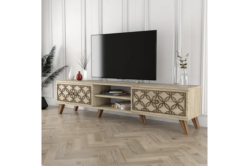 Chass Tv-bänk 180 cm - Beige - Möbler - TV- & Mediamöbler - TV bänk & mediabänk