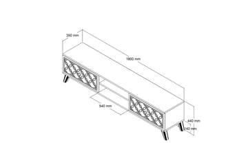 Chass Tv-bänk 180 cm - Beige - Möbler - TV- & Mediamöbler - TV bänk & mediabänk
