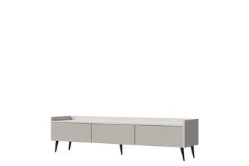 Chiku Golvstående TV Bänk 180 cm med Förvaring i Målat Trä - Beige - Möbler - TV- & Mediamöbler - TV bänk & mediabänk