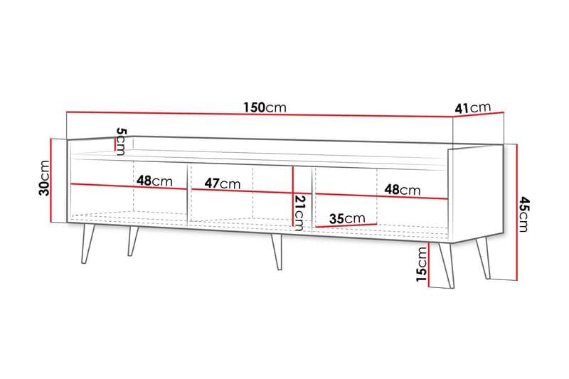 Chiku Tv-bänk 150 cm - Beige - Möbler - TV- & Mediamöbler - TV bänk & mediabänk