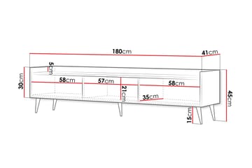 Chiku Tv-bänk 180 cm - Beige - Möbler - TV- & Mediamöbler - TV bänk & mediabänk