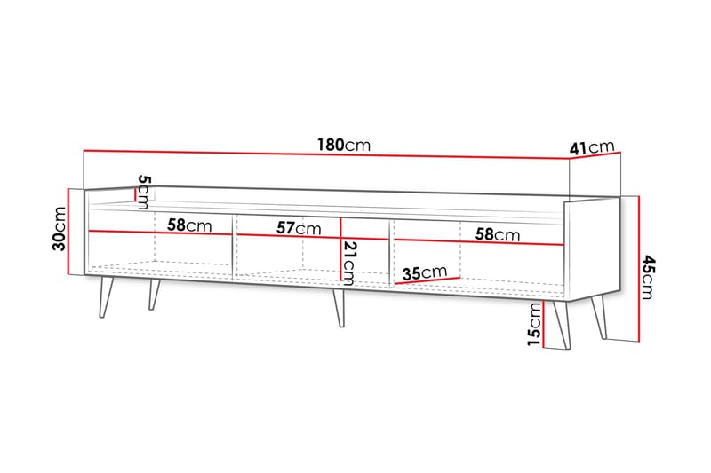 Chiku Tv-bänk 180 cm - Beige - Möbler - TV- & Mediamöbler - TV bänk & mediabänk
