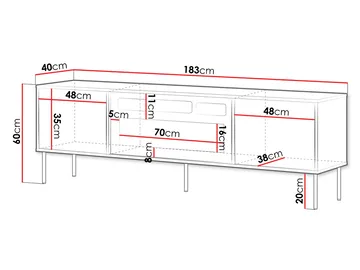 Claven Tv-bänk 183 cm - brun - Möbler - TV- & Mediamöbler - TV bänk & mediabänk