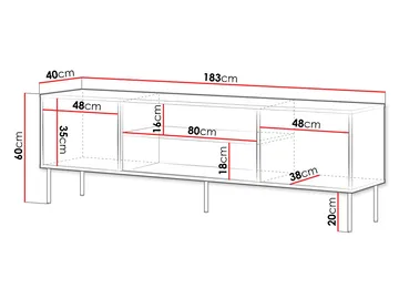 Claven Tv-bänk 183 cm - brun - Möbler - TV- & Mediamöbler - TV bänk & mediabänk
