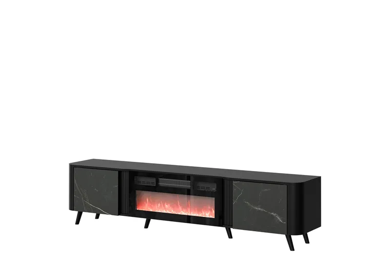 Clement Tv-bänk 200 cm, Svart