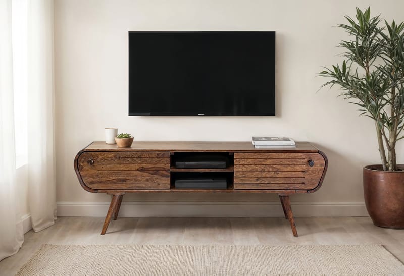 Coreri TV-bänk 160 cm - Mörkbrun - Möbler - TV- & Mediamöbler - TV bänk & mediabänk