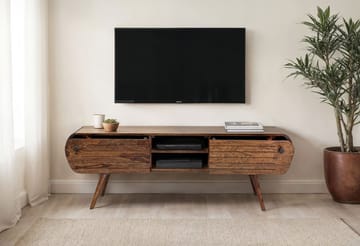Coreri TV-bänk 160 cm - Mörkbrun - Möbler - TV- & Mediamöbler - TV bänk & mediabänk