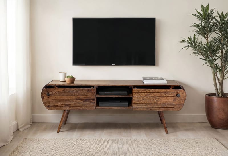 Coreri TV-bänk 160 cm - Mörkbrun - Möbler - TV- & Mediamöbler - TV bänk & mediabänk