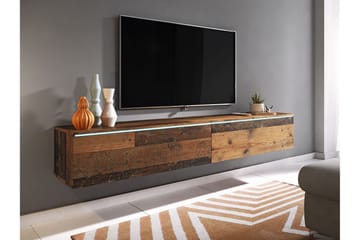 Cuguen Tv-skåp 180 cm Vit LED - Natur - Möbler - TV- & Mediamöbler - TV bänk & mediabänk