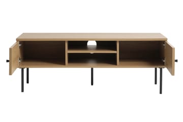Cyndy Golvstående TV Bänk 120 cm med Förvaring i Ljust Trä - Beige - Möbler - TV- & Mediamöbler - TV bänk & mediabänk