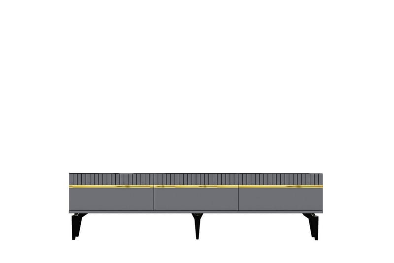 Defneia Tv-bänk 180 cm - Guld/Antracit - Möbler - TV- & Mediamöbler - TV bänk & mediabänk
