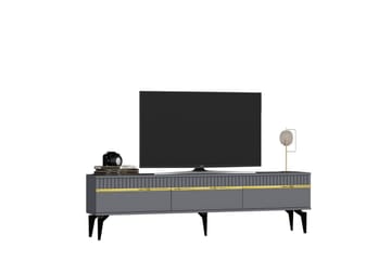 Defneia Tv-bänk 180 cm - Guld/Antracit - Möbler - TV- & Mediamöbler - TV bänk & mediabänk