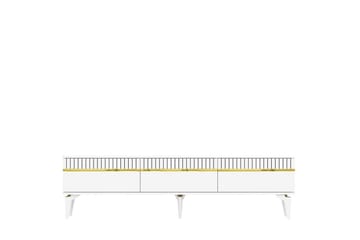 Defneia Tv-bänk 180 cm - Guld/Vit - Möbler - TV- & Mediamöbler - TV bänk & mediabänk