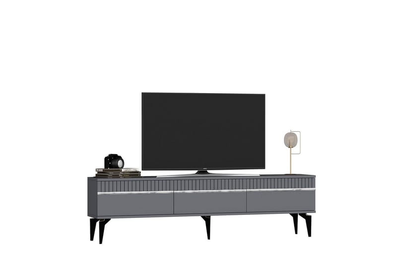 Defneia Tv-bänk 180 cm - Silver/Antracit - Möbler - TV- & Mediamöbler - TV bänk & mediabänk