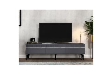 Defneia Tv-bänk 180 cm - Silver/Antracit - Möbler - TV- & Mediamöbler - TV bänk & mediabänk