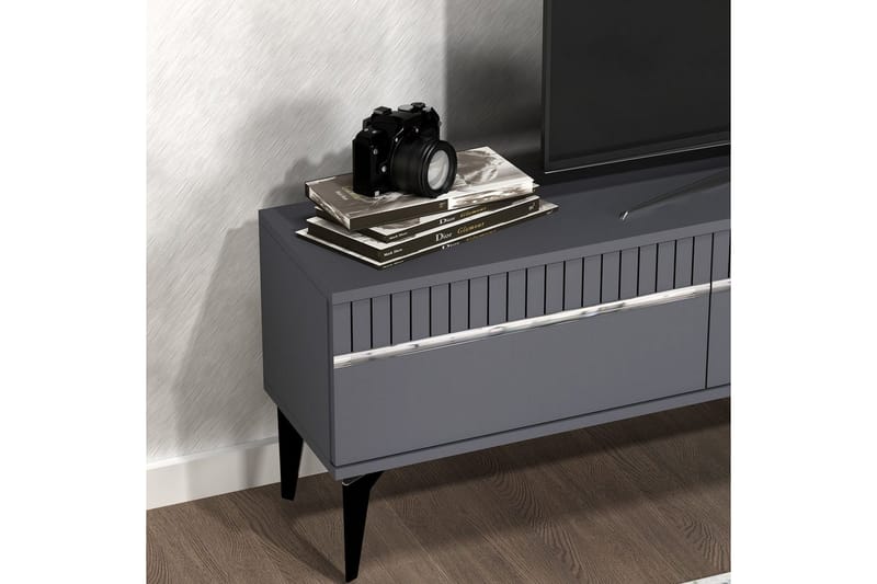 Defneia Tv-bänk 180 cm - Silver/Antracit - Möbler - TV- & Mediamöbler - TV bänk & mediabänk
