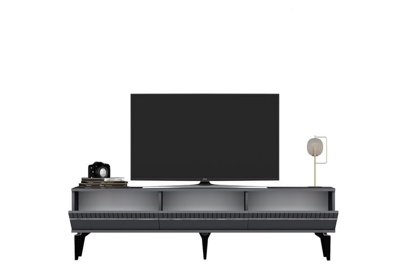 Defneia Tv-bänk 180 cm - Silver/Antracit - Möbler - TV- & Mediamöbler - TV bänk & mediabänk