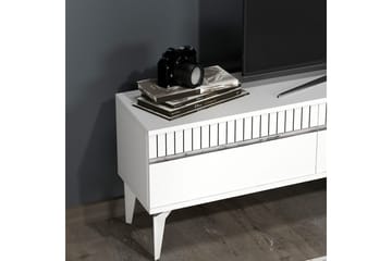 Defneia Tv-bänk 180 cm - Vit/Silver - Möbler - TV- & Mediamöbler - TV bänk & mediabänk
