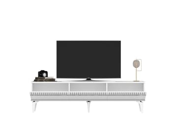 Defneia Tv-bänk 180 cm - Vit/Silver - Möbler - TV- & Mediamöbler - TV bänk & mediabänk