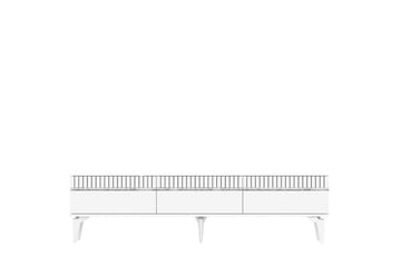 Defneia Tv-bänk 180 cm - Vit/Silver - Möbler - TV- & Mediamöbler - TV bänk & mediabänk