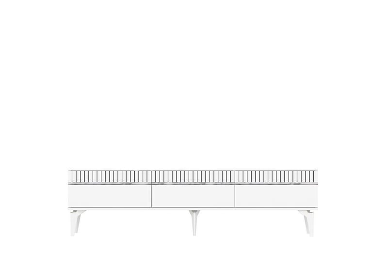 Defneia Tv-bänk 180 cm - Vit/Silver - Möbler - TV- & Mediamöbler - TV bänk & mediabänk