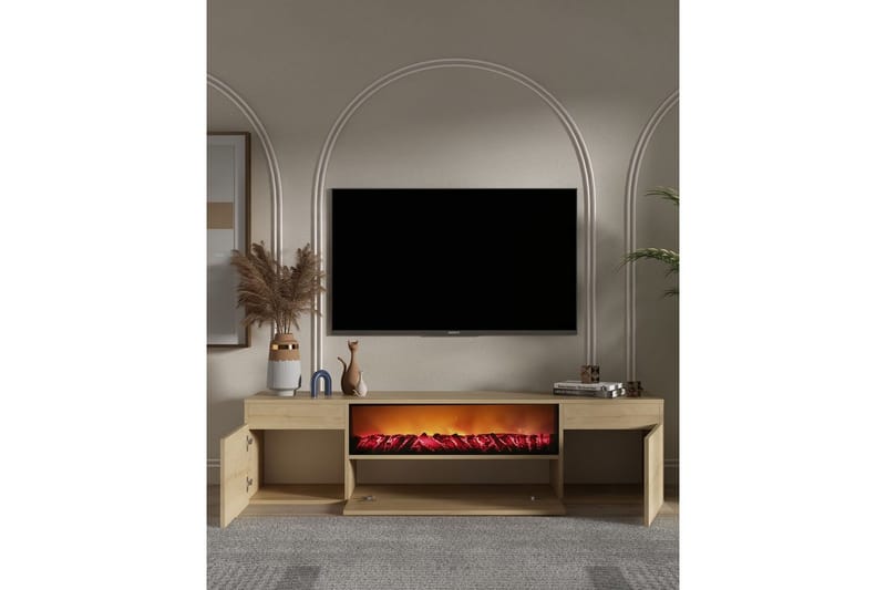 Deyron Tv-bänk 180 cm - Natur - Möbler - TV- & Mediamöbler - TV bänk & mediabänk