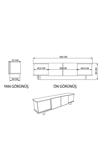 Diannare Tv-Bänk 180 cm - Möbler - TV- & Mediamöbler - TV bänk & mediabänk