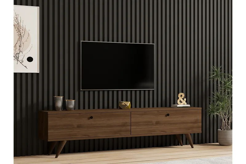 Djarhint Tv-bänk 160 cm - Valnöt - Möbler - TV- & Mediamöbler - TV bänk & mediabänk