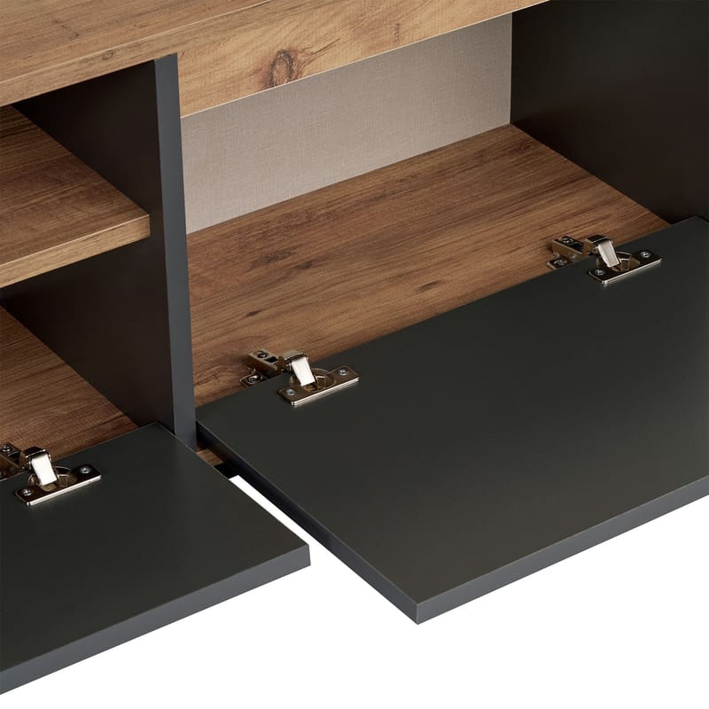 Domar Tv-bänk 160 cm - Antracit, Atlantic pine - Möbler - TV- & Mediamöbler - TV bänk & mediabänk