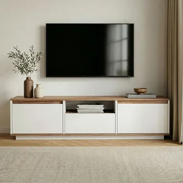 Domar Tv-bänk 160 cm - Atlantic pine, vit - Möbler - TV- & Mediamöbler - TV bänk & mediabänk