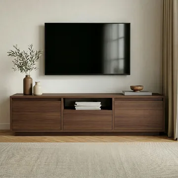 Domar Tv-bänk med Förvaring 160 cm - Valnöt - Möbler - TV- & Mediamöbler - TV bänk & mediabänk
