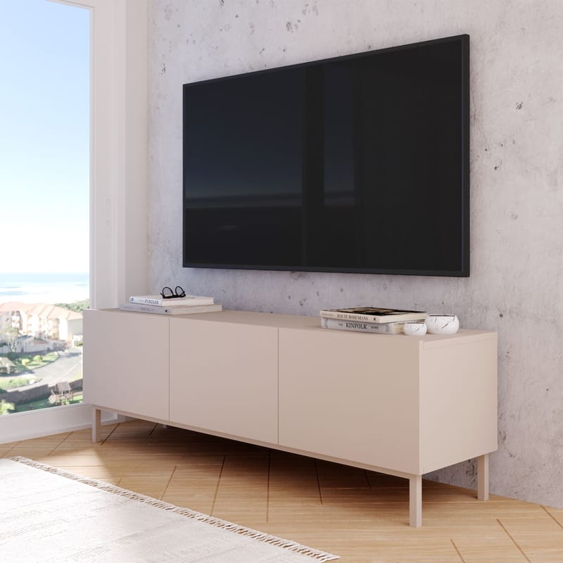 Dorel TV-bänk 150x47,3x36,8 cm - Sand - Möbler - TV- & Mediamöbler - TV bänk & mediabänk