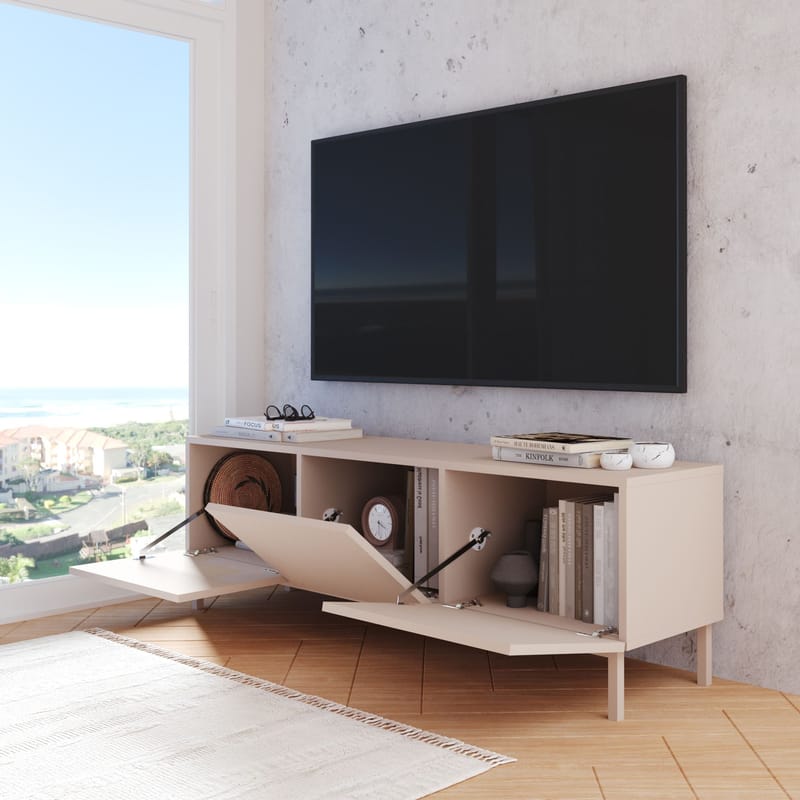 Dorel TV-bänk 150x47,3x36,8 cm - Sand - Möbler - TV- & Mediamöbler - TV bänk & mediabänk