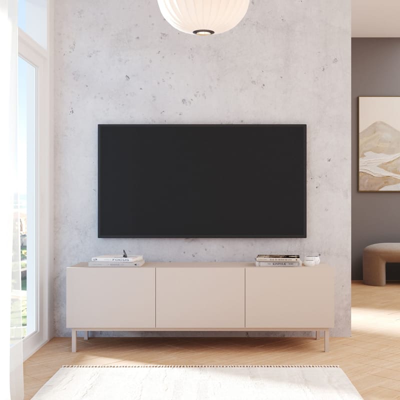 Dorel TV-bänk 150x47,3x36,8 cm - Sand - Möbler - TV- & Mediamöbler - TV bänk & mediabänk