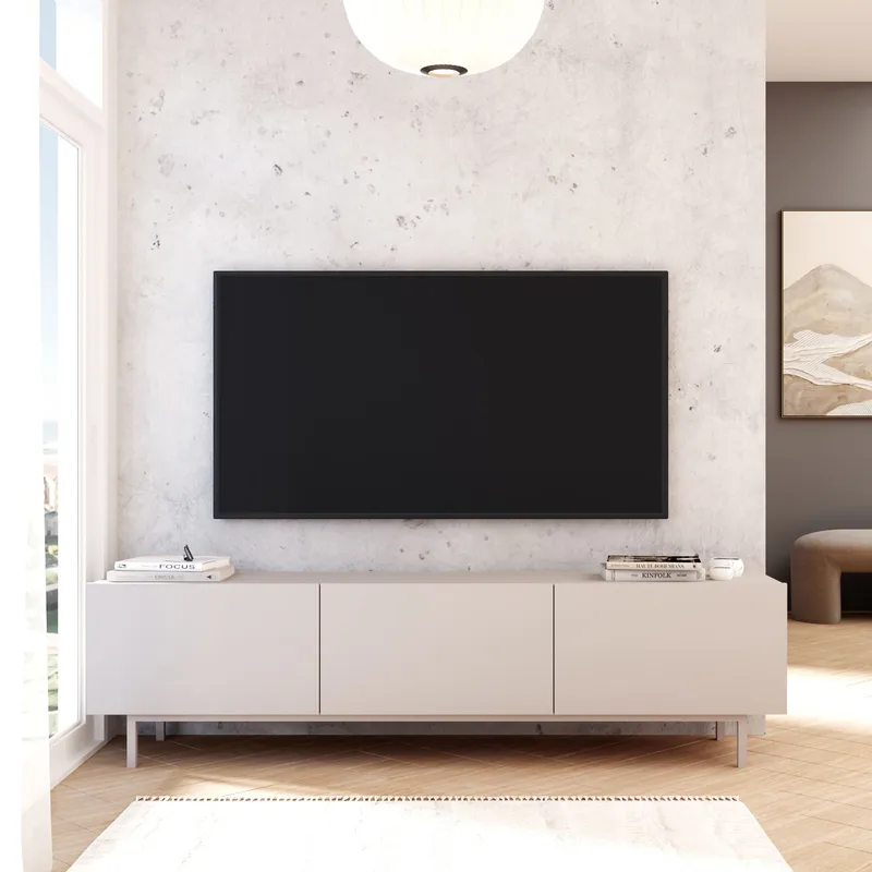 Dorel TV-bänk 180x47,3x36,8 cm - Sand - Möbler - TV- & Mediamöbler - TV bänk & mediabänk