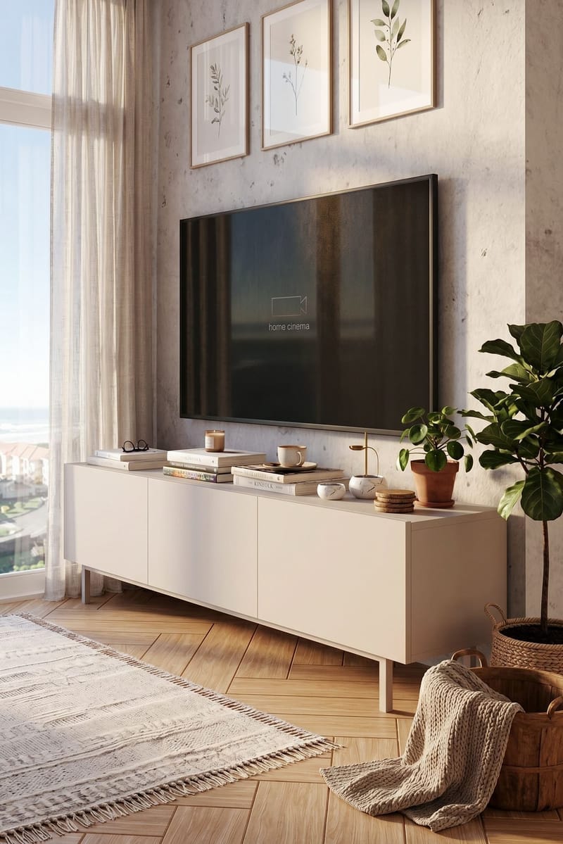 Dorel TV-bänk 180x47,3x36,8 cm - Sand - Möbler - TV- & Mediamöbler - TV bänk & mediabänk