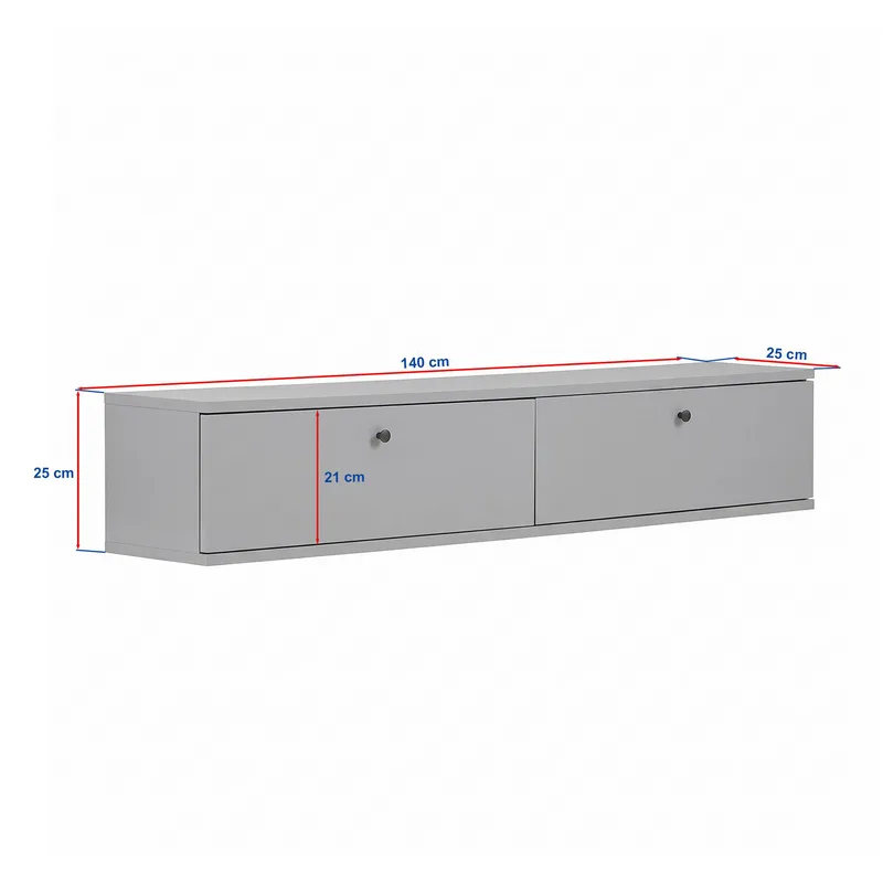 Dovren TV-bänk 140x25x25 cm - Atlantic Pine - Möbler - TV- & Mediamöbler - TV-hylla