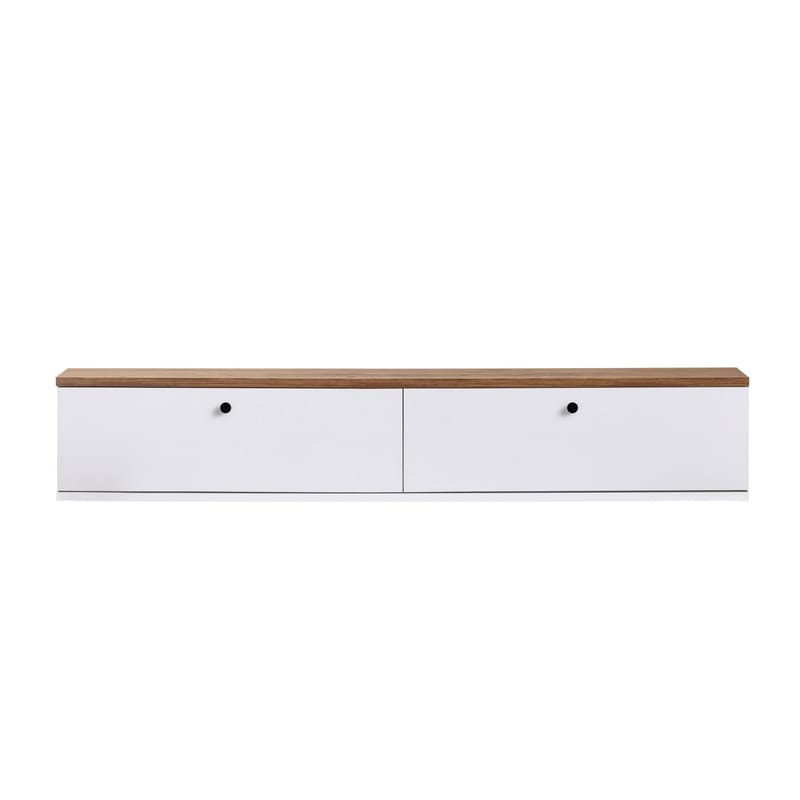 Dovren TV-bänk 140x25x25 cm - Atlantic Pine och vit - Möbler - TV- & Mediamöbler - TV-hylla