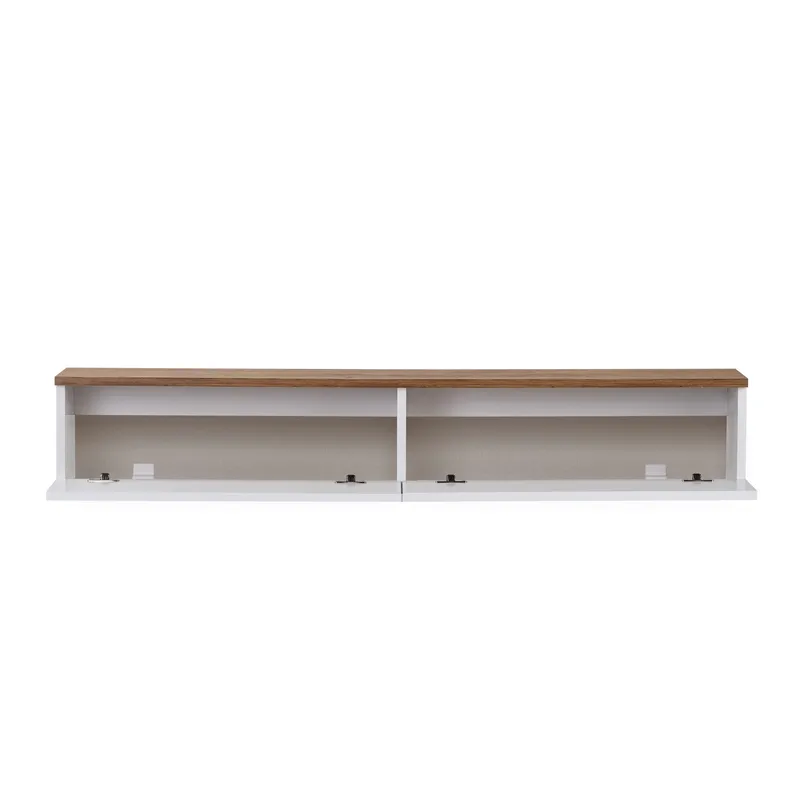Dovren TV-bänk 140x25x25 cm - Atlantic Pine och vit - Möbler - TV- & Mediamöbler - TV-hylla