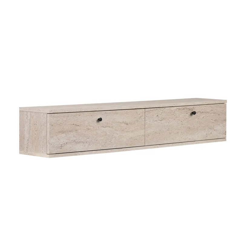 Dovren TV-bänk 140x25x25 cm - Travertin - Möbler - TV- & Mediamöbler - TV-hylla