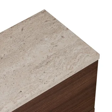 Dovren TV-bänk 160x25x25 cm - Travertin och valnöt - Möbler - TV- & Mediamöbler - TV-hylla