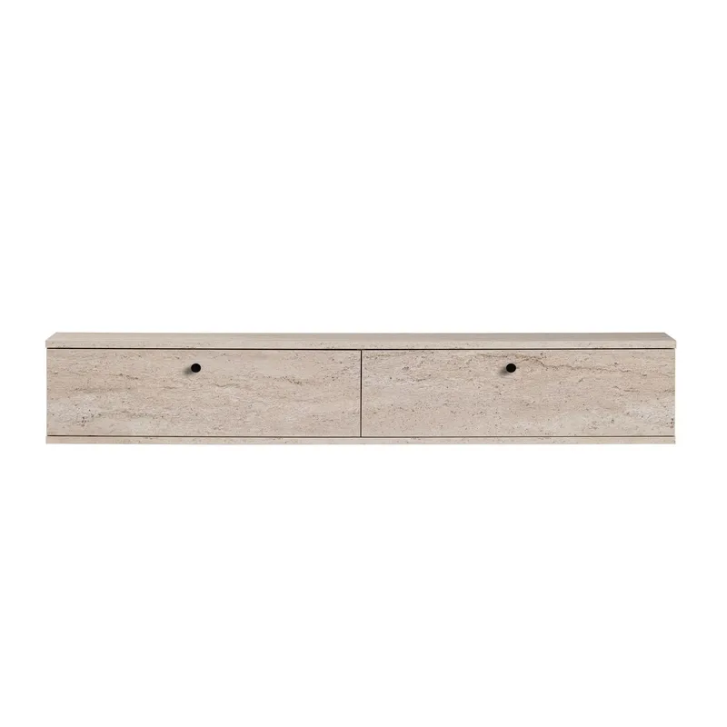 Dovren TV-bänk 160x25x25 cm - Travertin - Möbler - TV- & Mediamöbler - TV-hylla