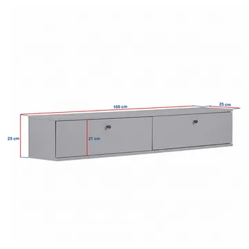 Dovren TV-bänk 160x25x25 cm - Travertin - Möbler - TV- & Mediamöbler - TV-hylla