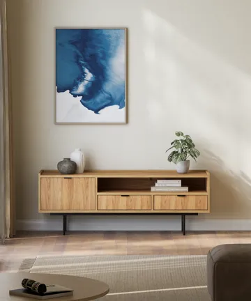 Dravo Tv-Bänk 150 cm - Naturlig hickory - Möbler - TV- & Mediamöbler - TV bänk & mediabänk