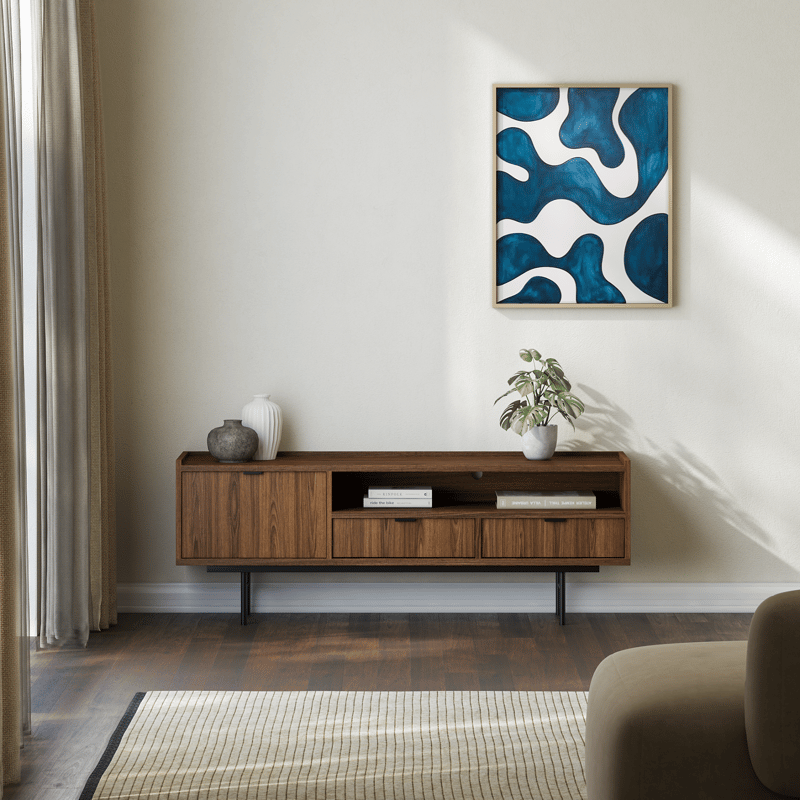 Dravo Tv-Bänk 150 cm - Warmia valnöt - Möbler - TV- & Mediamöbler - TV bänk & mediabänk