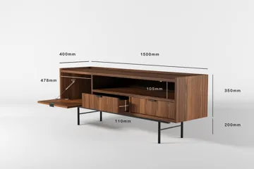 Dravo Tv-Bänk 150 cm - Warmia valnöt - Möbler - TV- & Mediamöbler - TV bänk & mediabänk